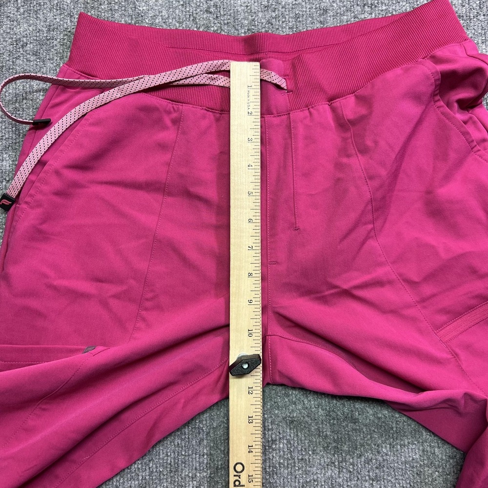 Fabletics Jogger Pants Womens M Pink Woven Elastic Waist Pockets Stretch Lounge - Picture 11 of 14